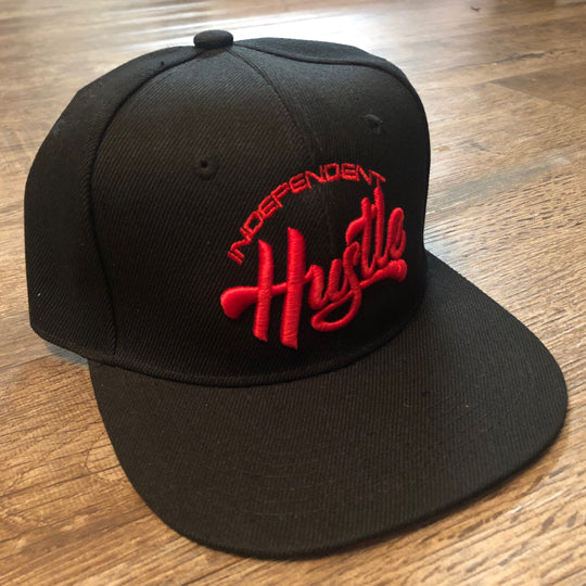 Independent Hustle Snapback - Black w/ Red Logo