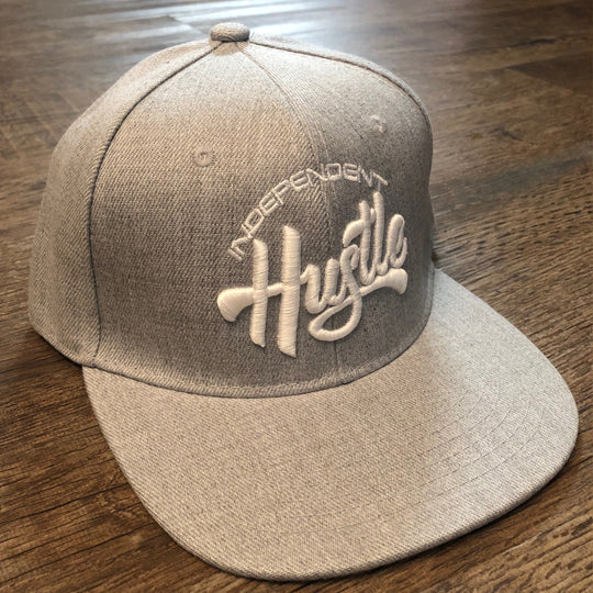 Independent Hustle Snapback - Grey w/ White Logo