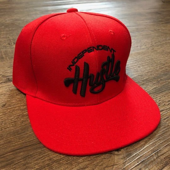 Independent Hustle Snapback - Red w/ Black Logo