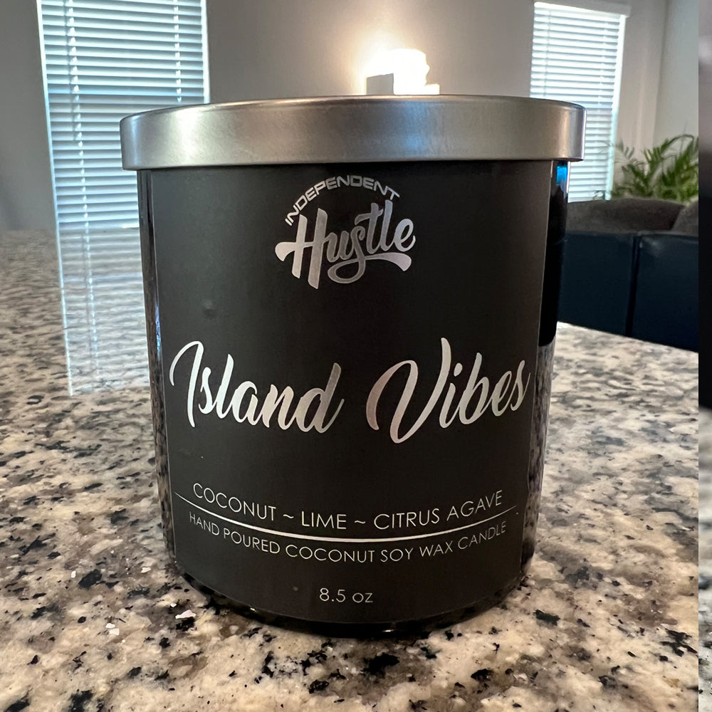 "Island Vibes" Luxury Candle (Black)